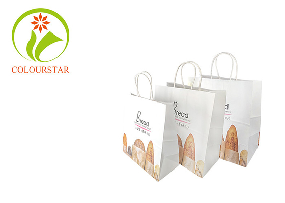 Custom Logo Printed Cheap Eco Recycle Take Away Food Packaging Brown Craft Paper Bag With Handles