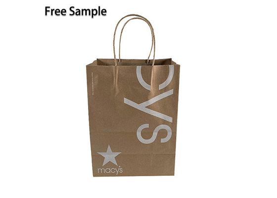 Good price бумажные мешки 40gsm FSC CMYK Брауна Kraft с ручкой онлайн